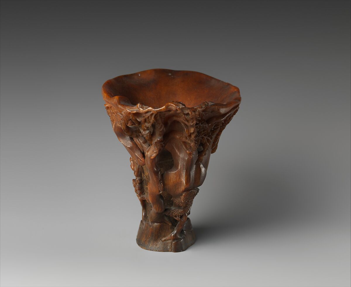 Libation cup, Rhinoceros horn, China