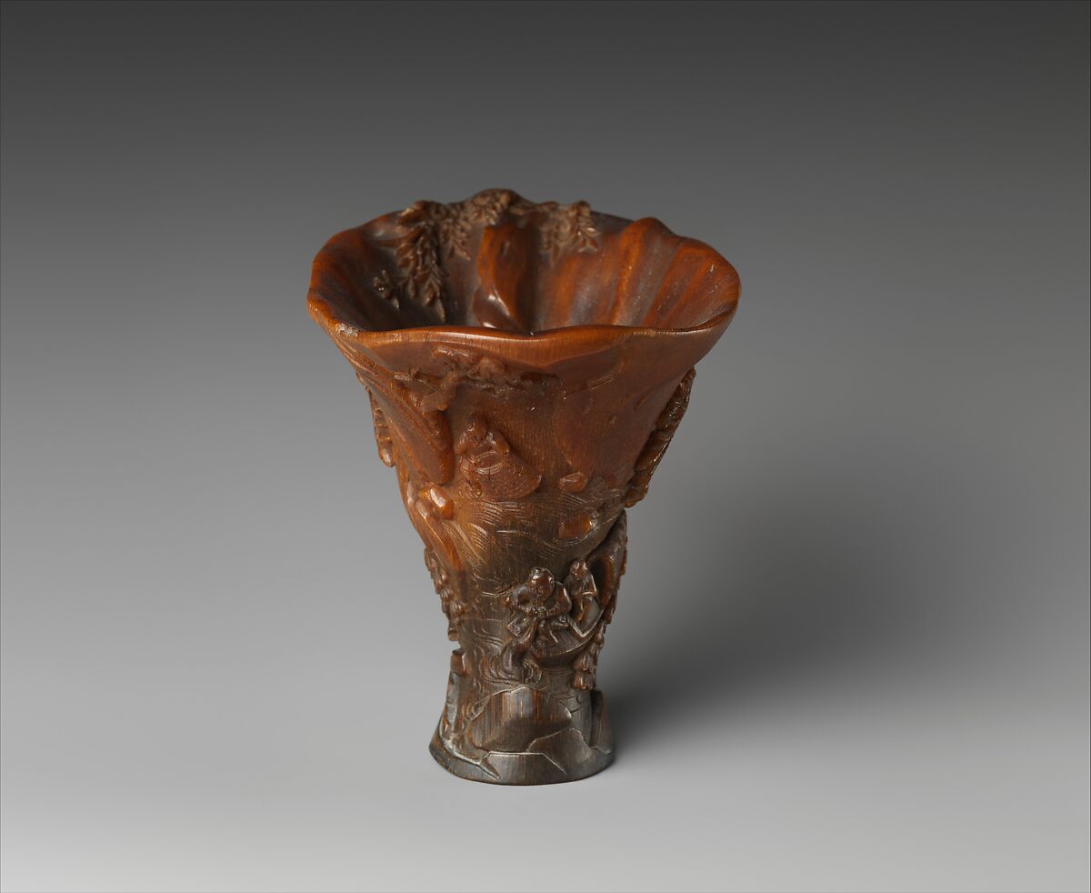 Libation cup, Rhinoceros horn, China
