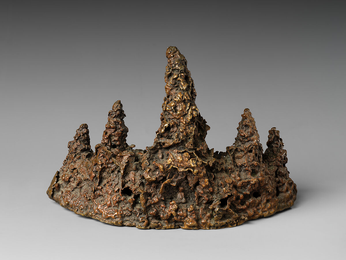 Brush rest in the shape of a mountain, Copper alloy, China
