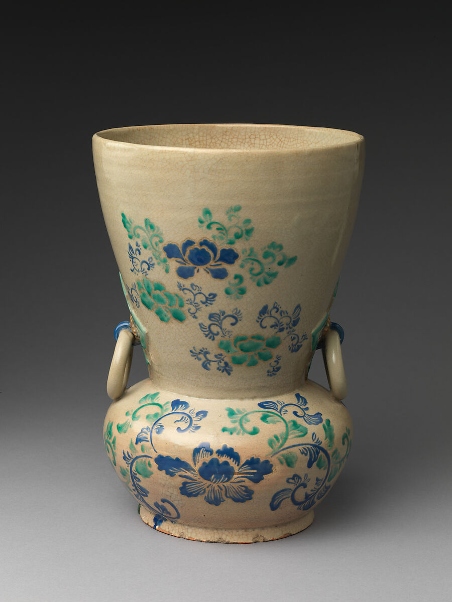 Flower vase, Stoneware (Ko-Kiyomizu ware), Japan