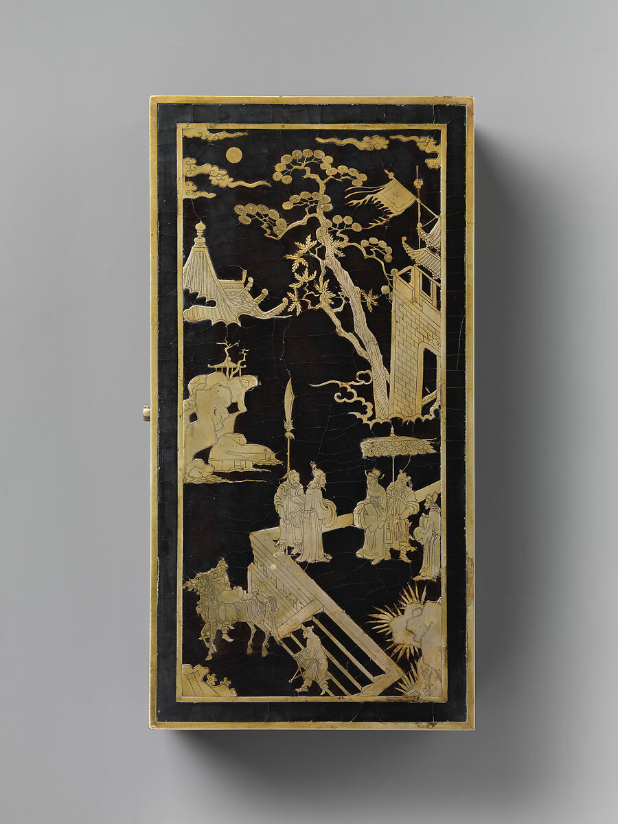 Box with lid, Lacquer with inlay, China