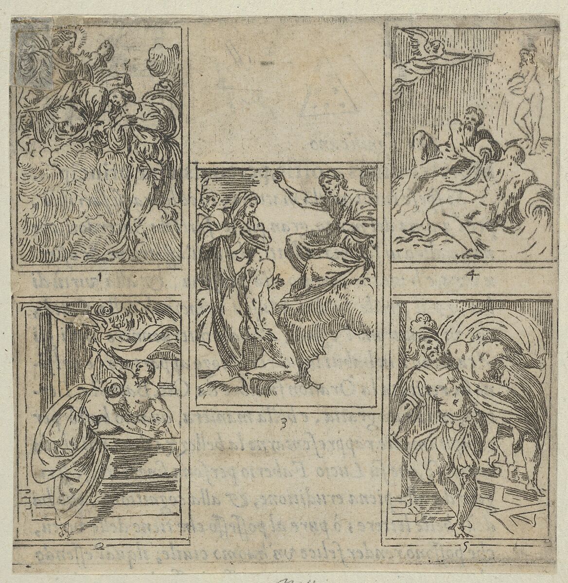Title page to IL FUNERALE D'AGOSTIN CARRACCIO FATTO IN BOLOGNA SUA PATRIA DAGL'INCAMINATI Academici del Disegno; title inside a cartouche with a globe and stars at top and a grotesque mask at bottom, Francesco Brizio (Italian, Bologna ca. 1574–1623 Bologna), Engraving with some etching