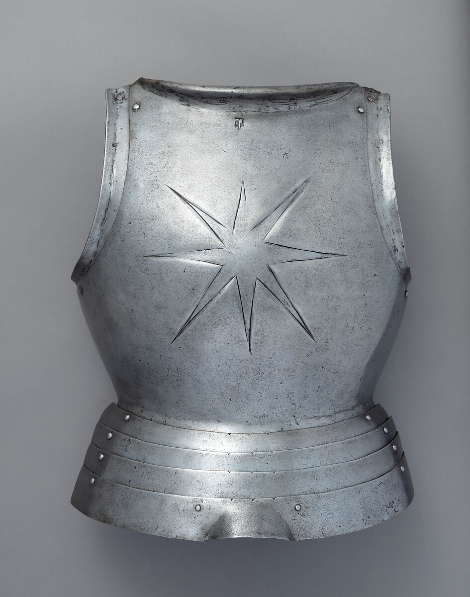 Breastplate, Steel, leather, German 