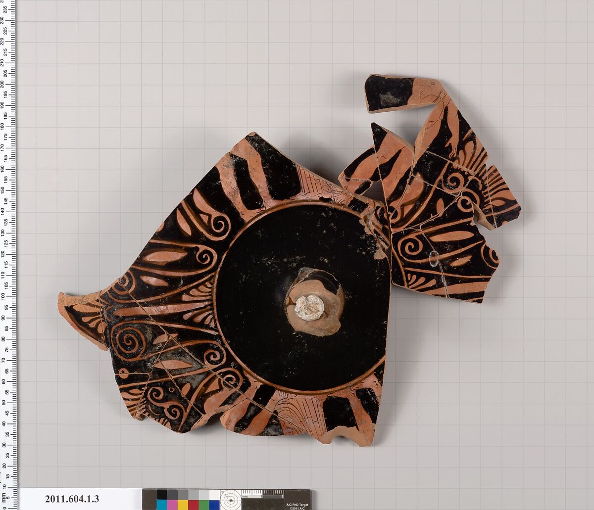 Terracotta kylix (drinking cup), Terracotta, Greek, Attic