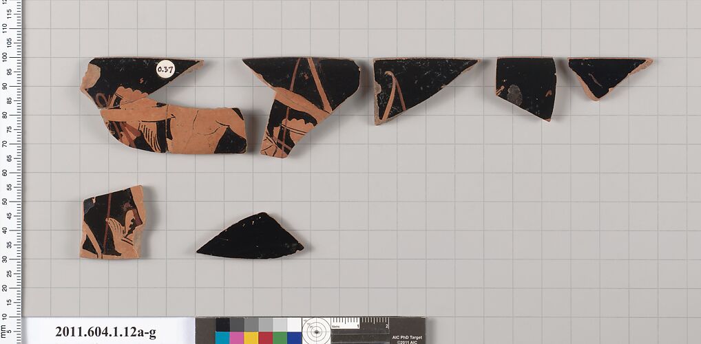 Terracotta fragments of a kylix (drinking cup)