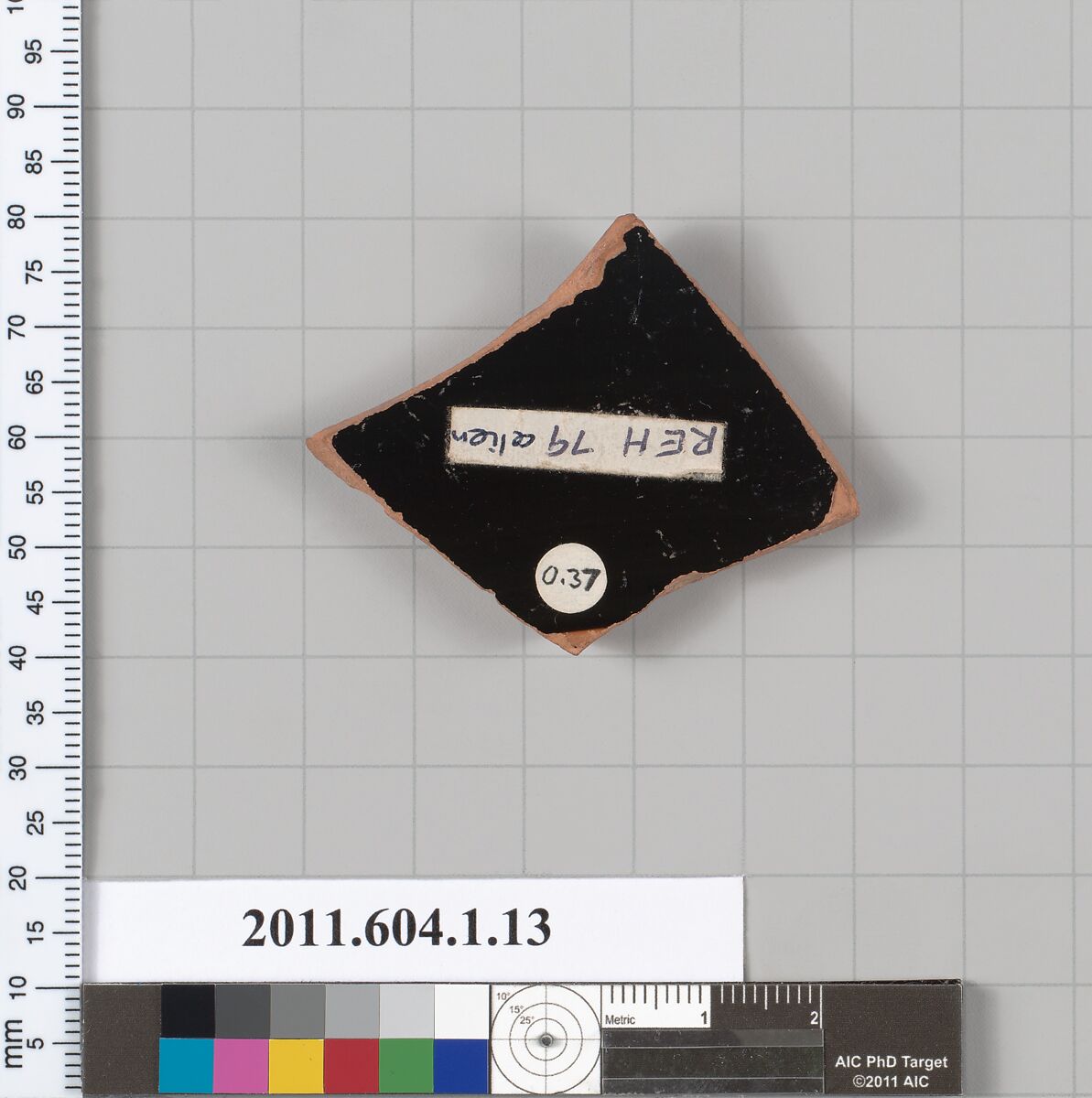 Terracotta fragment of a kylix (drinking cup), Terracotta, Greek, Attic