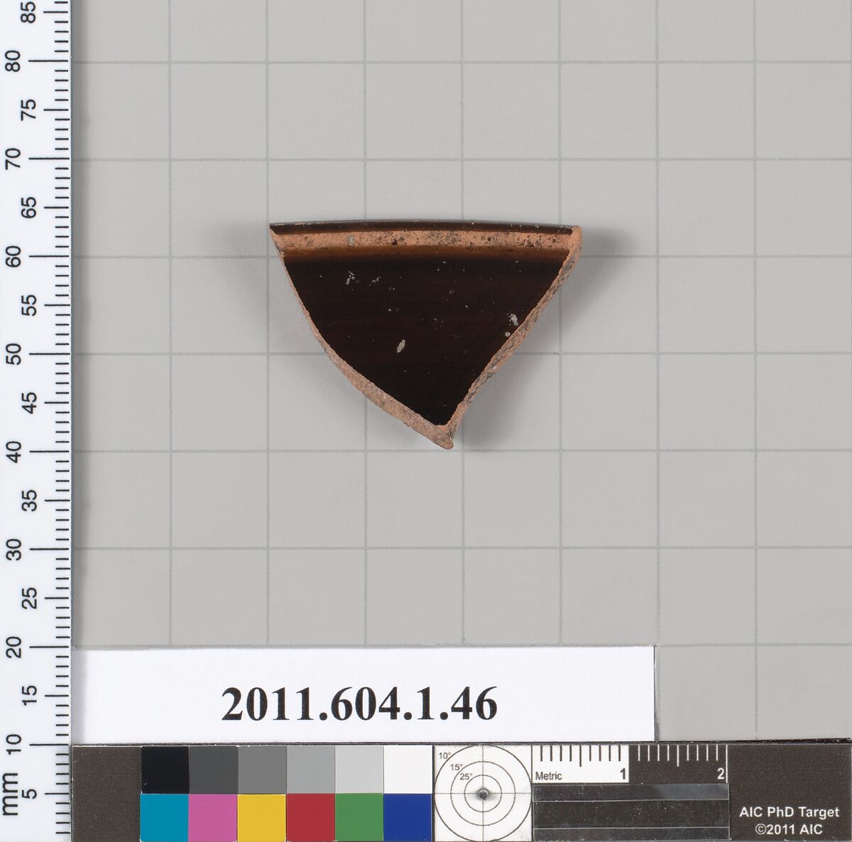 Terracotta rim fragment of a kylix (drinking cup), Terracotta, Greek, Attic