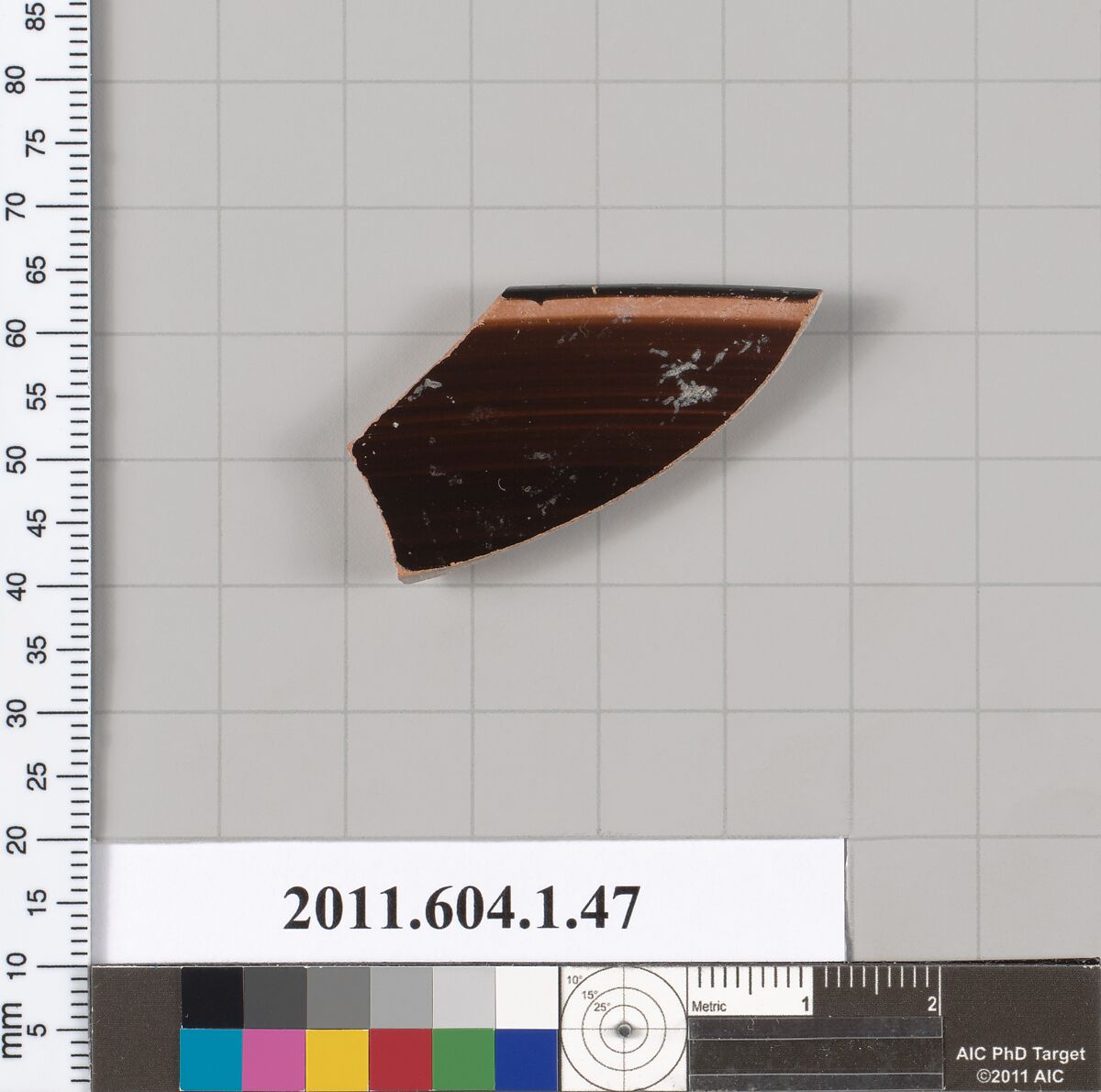 Terracotta rim fragment of a kylix (drinking cup), Terracotta, Greek, Attic