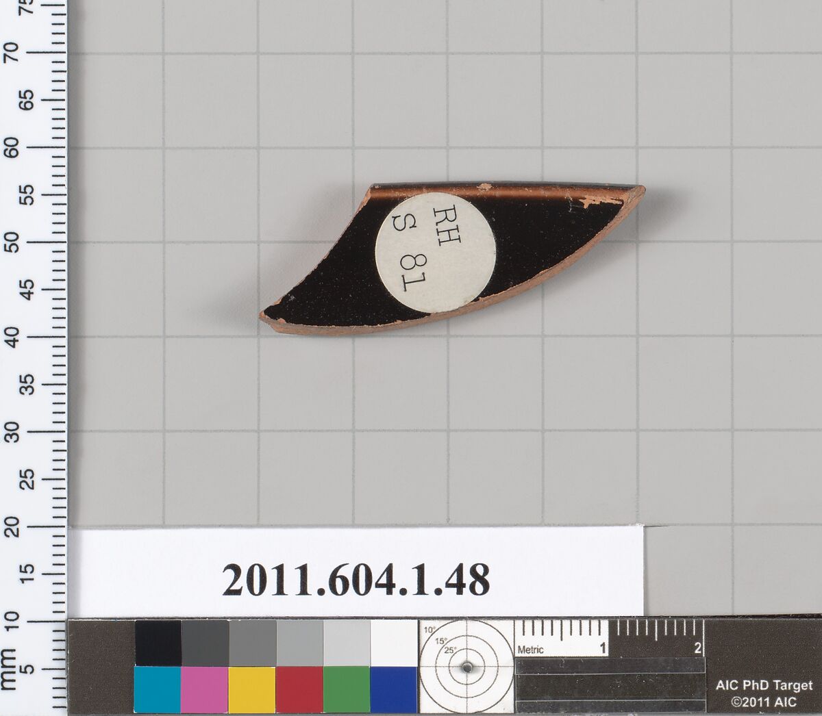 Terracotta rim fragment of a kylix (drinking cup), Terracotta, Greek, Attic