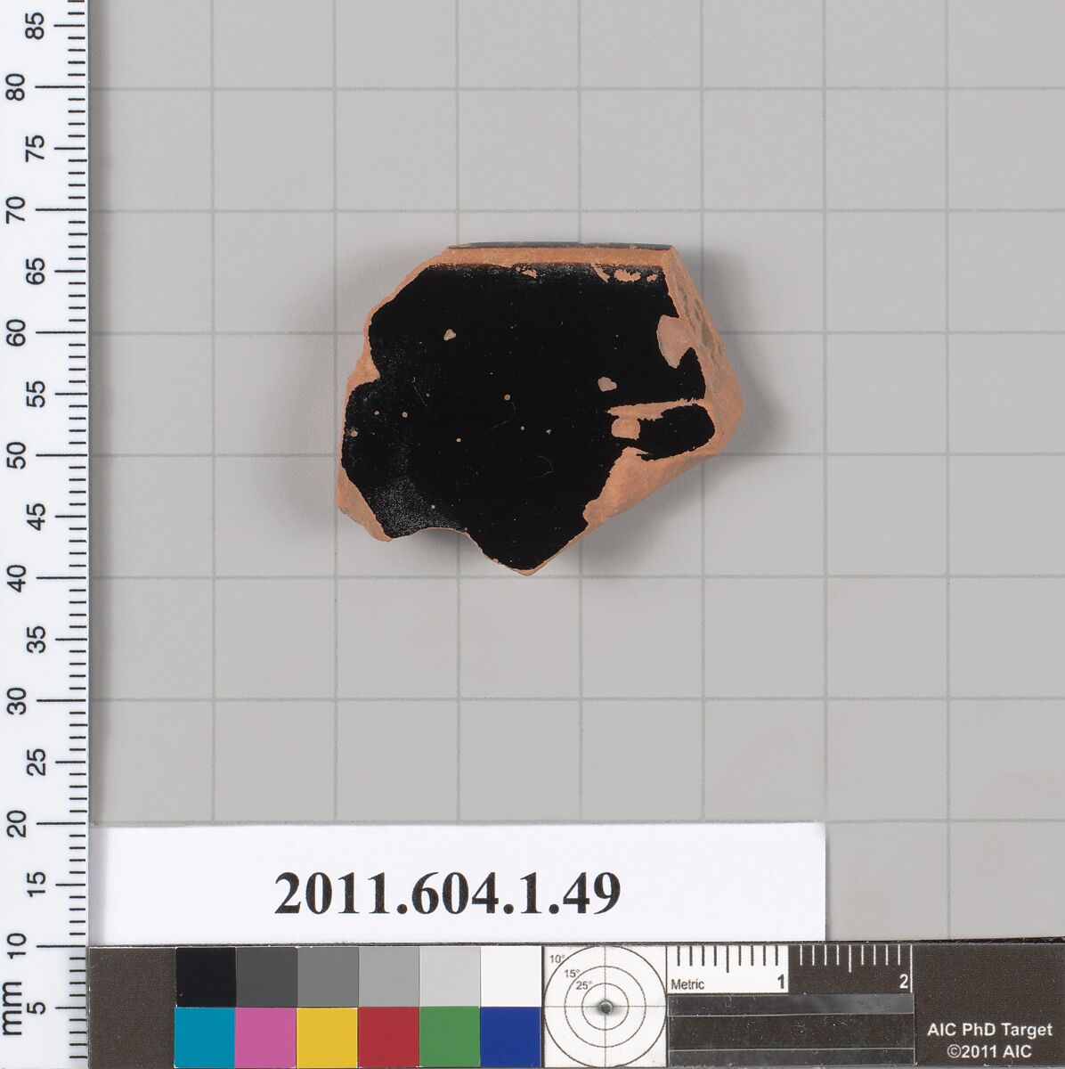 Terracotta fragment of a kylix (drinking cup), Terracotta, Greek, Attic