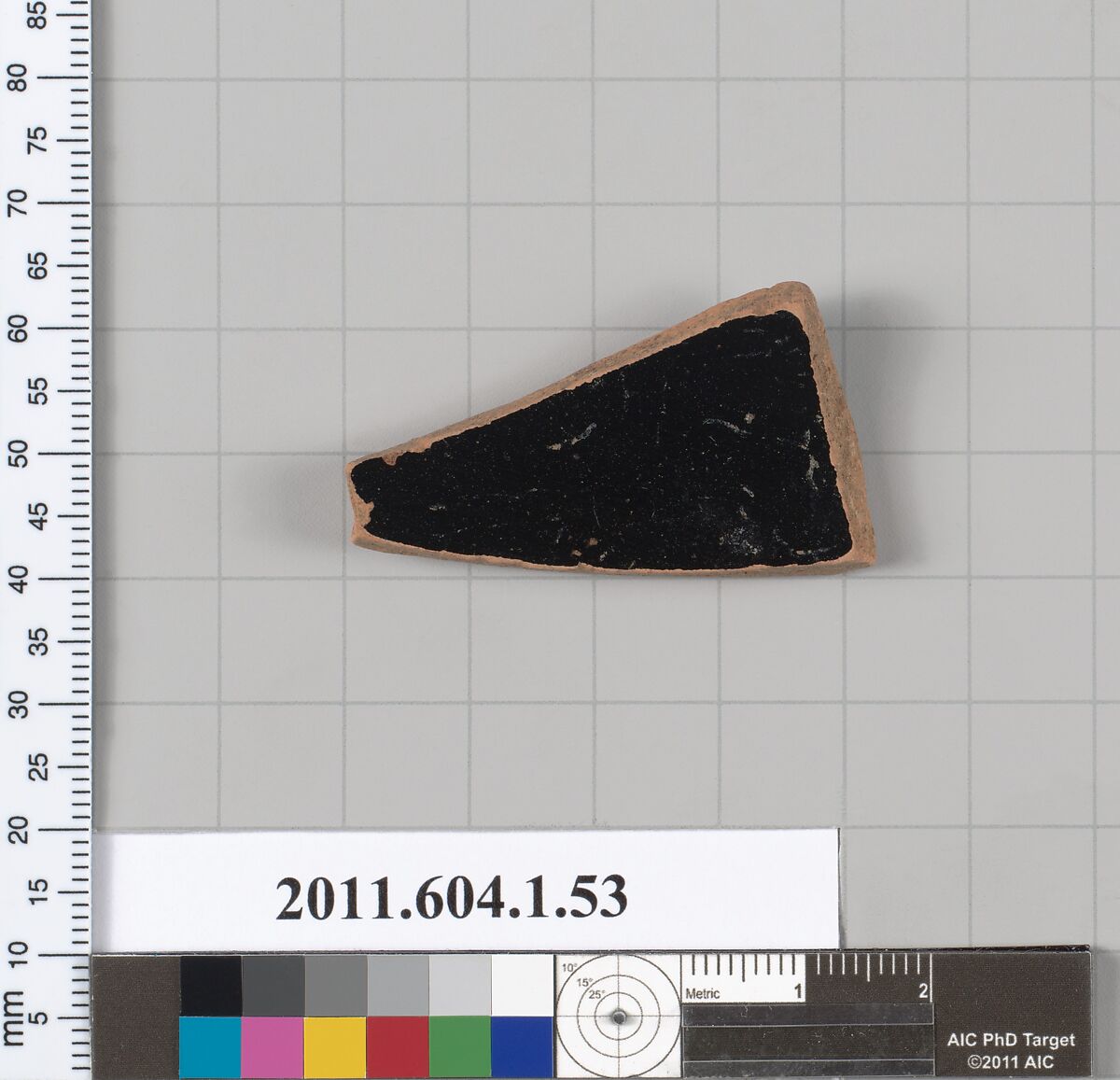 Terracotta fragment of a kylix (drinking cup), Terracotta, Greek, Attic