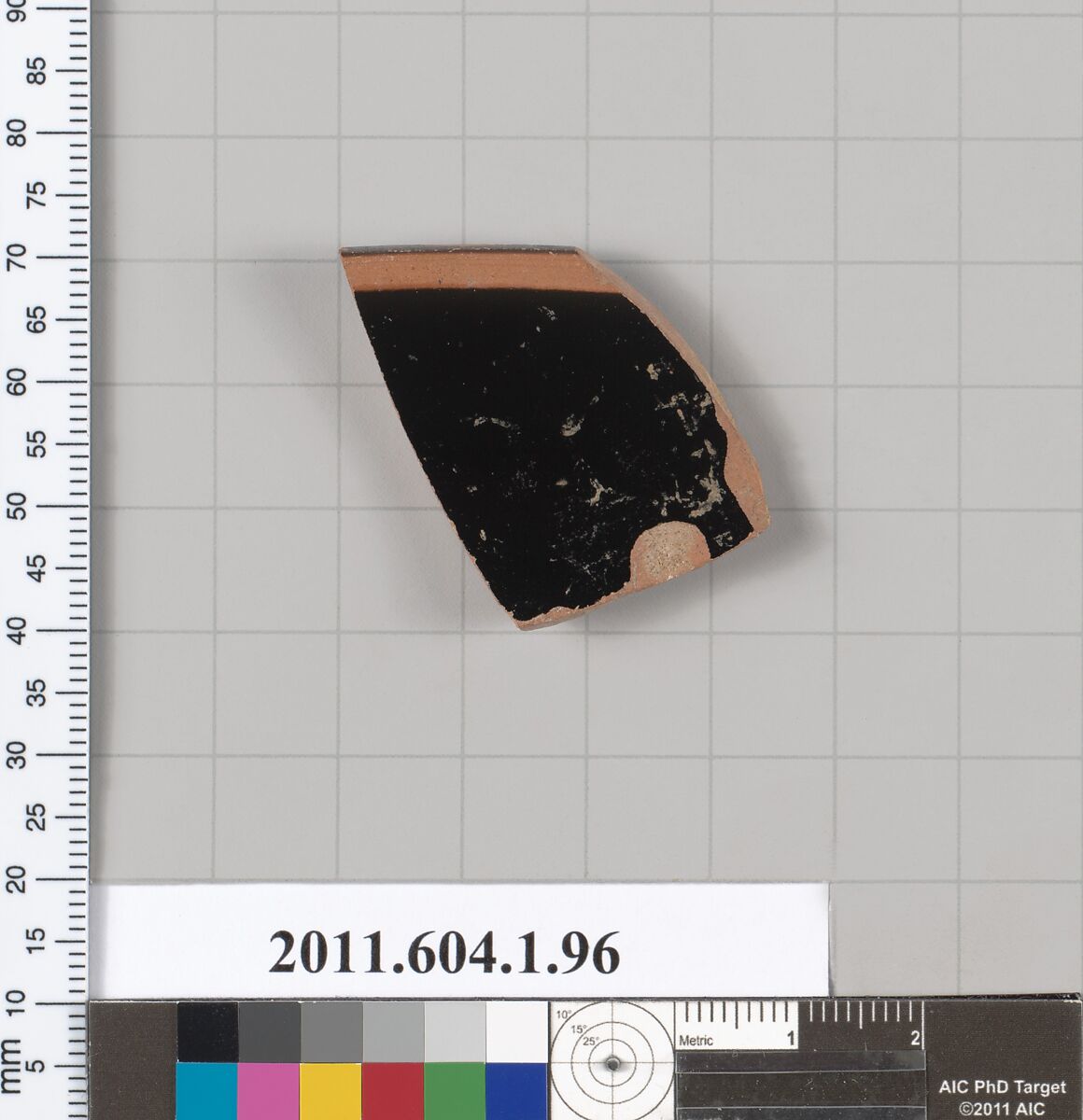 Terracotta rim fragment of a kylix (drinking cup), Terracotta, Greek, Attic