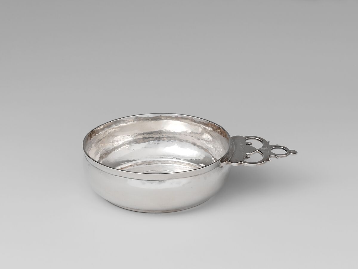 Porringer, John Cluett Jr. (active ca.1725–after 1758), Silver, American 