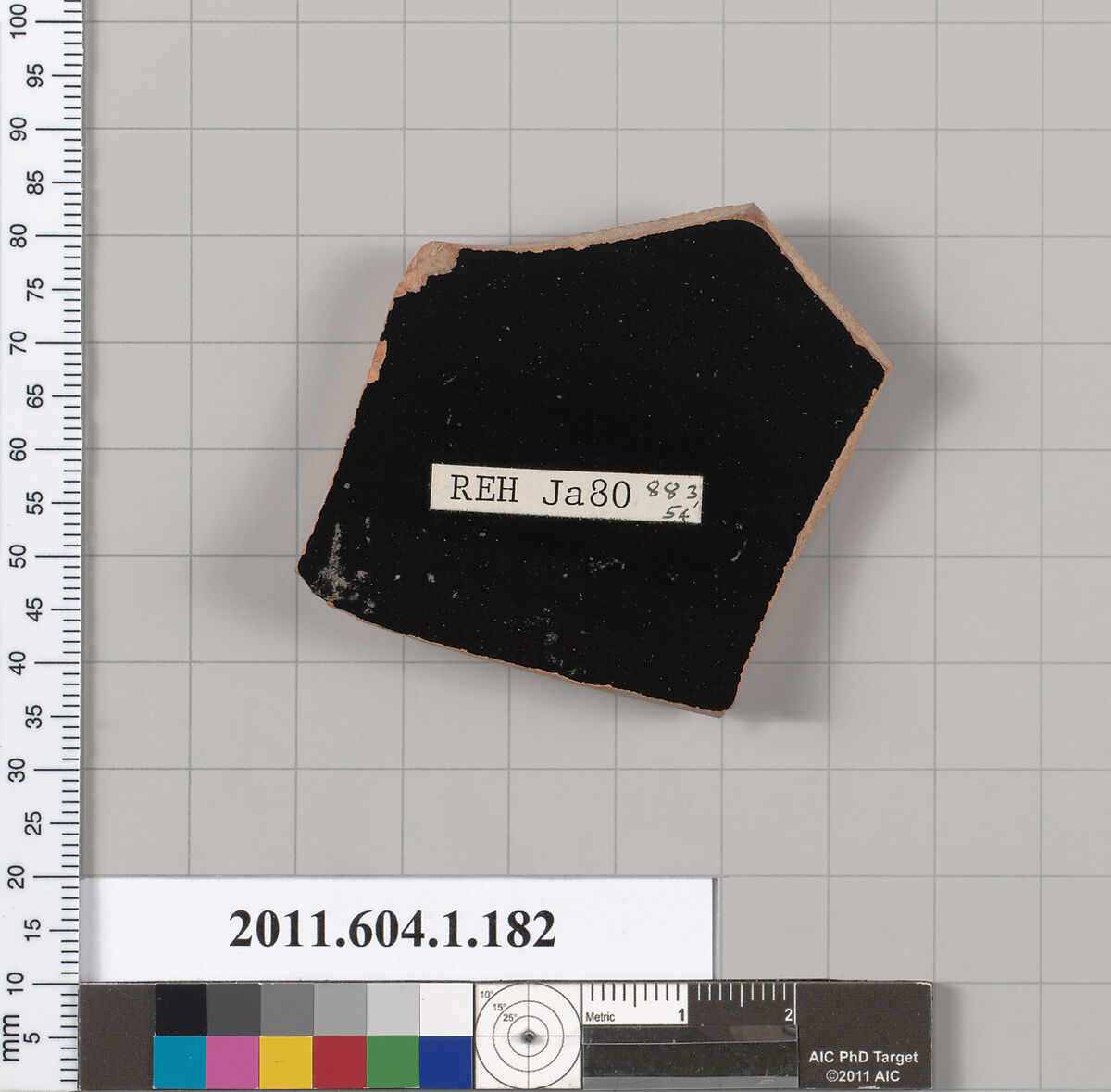 Terracotta fragment of a kylix (drinking cup), Terracotta, Greek, Attic