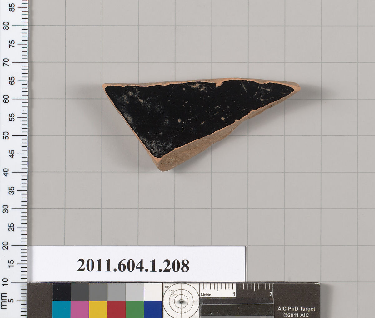 Terracotta fragment of a kylix (drinking cup), Terracotta, Greek, Attic