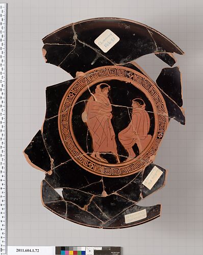 Terracotta fragments of a kylix (drinking cup)