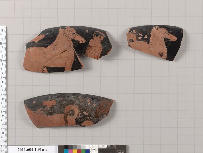 Attributed To The Painter Of London D Terracotta Fragment Of A Kylix Drinking Cup Greek