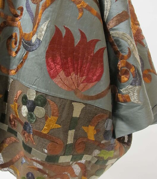 Ensemble, Romeo Gigli (Italian, born 1949), silk, cotton, acetate, nylon, spandex, leather, mother-of-pearl, Italian