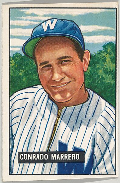 Conrado Marrero, Pitcher, Washington Senators, from Picture Cards, series 5 (R406-5) issued by Bowman Gum, Issued by Bowman Gum Company, Commercial color lithograph 