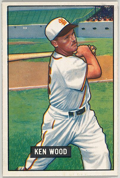 Ken Wood, Outfield, St. Louis Browns, from Picture Cards, series 5 (R406-5) issued by Bowman Gum, Issued by Bowman Gum Company, Commercial color lithograph 