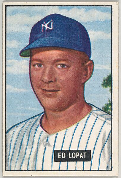 Ed Lopat, Pitcher, New York Yankees, from Picture Cards, series 5 (R406-5) issued by Bowman Gum, Issued by Bowman Gum Company, Commercial color lithograph 