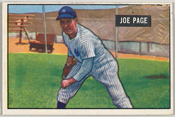 Issued By Bowman Gum Company Joe Page Pitcher New York Yankees