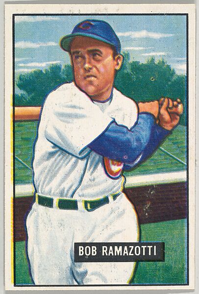 Bob Ramazotti, 2nd Base, Chicago Cubs, from Picture Cards, series 5 (R406-5) issued by Bowman Gum, Issued by Bowman Gum Company, Commercial color lithograph 
