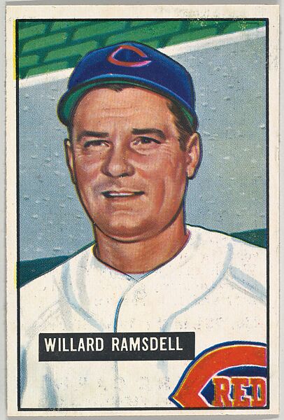 Willard Ramsdell, Pitcher, Cincinnati Reds, from Picture Cards, series 5 (R406-5) issued by Bowman Gum, Issued by Bowman Gum Company, Commercial color lithograph 