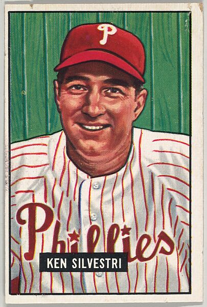 Ken Silvestri, Catcher, Philadelphia Phillies, from Picture Cards, series 5 (R406-5) issued by Bowman Gum, Issued by Bowman Gum Company, Commercial color lithograph 
