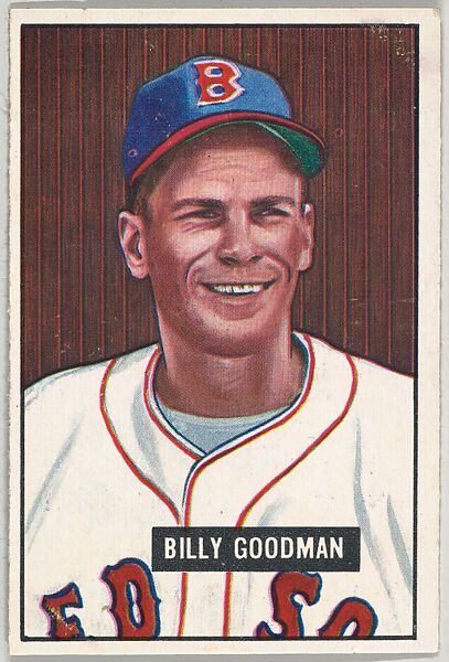 Billy Goodman, Infield, Outfield, Boston Red Sox, from Picture Cards, series 5 (R406-5) issued by Bowman Gum, Issued by Bowman Gum Company, Commercial color lithograph 
