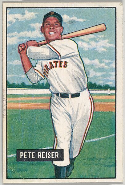 Pete Reiser, Outfield, Pittsburgh Pirates, from Picture Cards, series 5 (R406-5) issued by Bowman Gum, Issued by Bowman Gum Company, Commercial color lithograph 