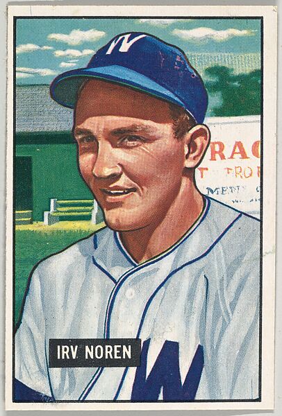 Irv Noren, Outfield, Washington Senators, from Picture Cards, series 5 (R406-5) issued by Bowman Gum, Issued by Bowman Gum Company, Commercial color lithograph 