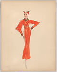 Vincente Minnelli | Drawing for a woman's theatrical costume with head ...