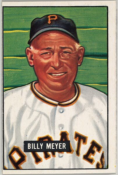 Billy Meyer, Manager, Pittsburgh Pirates, from Picture Cards, series 5 (R406-5) issued by Bowman Gum, Issued by Bowman Gum Company, Commercial color lithograph 
