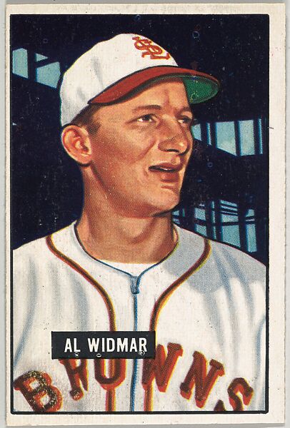 Al Widmar, Pitcher, St. Louis Browns, from Picture Cards, series 5 (R406-5) issued by Bowman Gum, Issued by Bowman Gum Company, Commercial color lithograph 