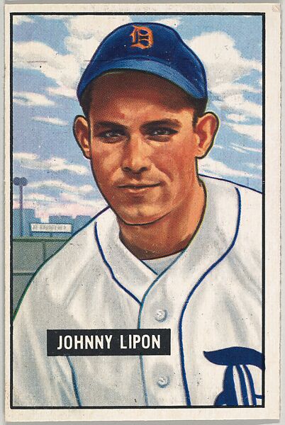 Johnny Lipon, 2nd Base, Detroit Tigers, from Picture Cards, series 5 (R406-5) issued by Bowman Gum, Issued by Bowman Gum Company, Commercial color lithograph 