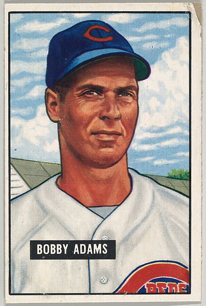 Bobby Adams, Infield, Cincinnati Reds, from Picture Cards, series 5 (R406-5) issued by Bowman Gum, Issued by Bowman Gum Company, Commercial color lithograph 