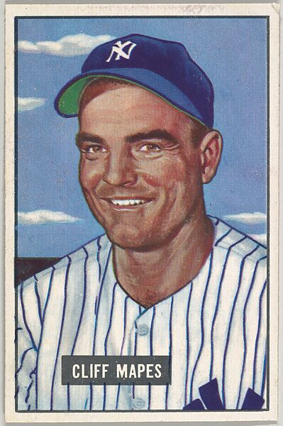 Cliff Mapes, Outfield, New York Yankees, from Picture Cards, series 5 (R406-5) issued by Bowman Gum, Issued by Bowman Gum Company, Commercial color lithograph 