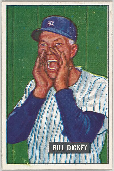 Bill Dickey, Coach, New York Yankees, from Picture Cards, series 5 (R406-5) issued by Bowman Gum, Issued by Bowman Gum Company, Commercial color lithograph 