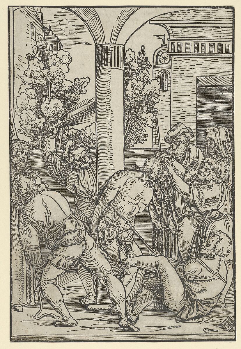 The Flagellation, from The Life of Christ, Hans Schäufelein (German, Nuremberg ca. 1480–ca. 1540 Nördlingen), Woodcut 