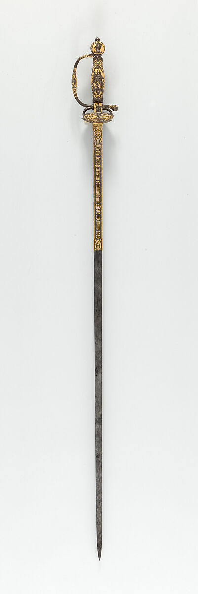 Smallsword Presented by the City of Paris to Commandant Ildefonse Favé (1812–1894), Paul Bled (French, Falaise 1807–1881), Steel, gold, French, Paris