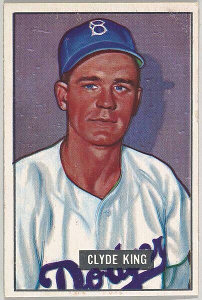 Clyde King, Pitcher, Brooklyn Dodgers, from Picture Cards, series 5 (R406-5) issued by Bowman Gum, Issued by Bowman Gum Company, Commercial color lithograph 