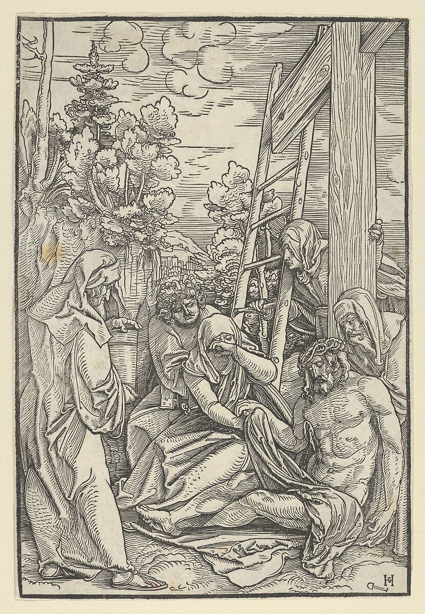The Lamentation, from The Life of Christ, Hans Schäufelein (German, Nuremberg ca. 1480–ca. 1540 Nördlingen), Woodcut 