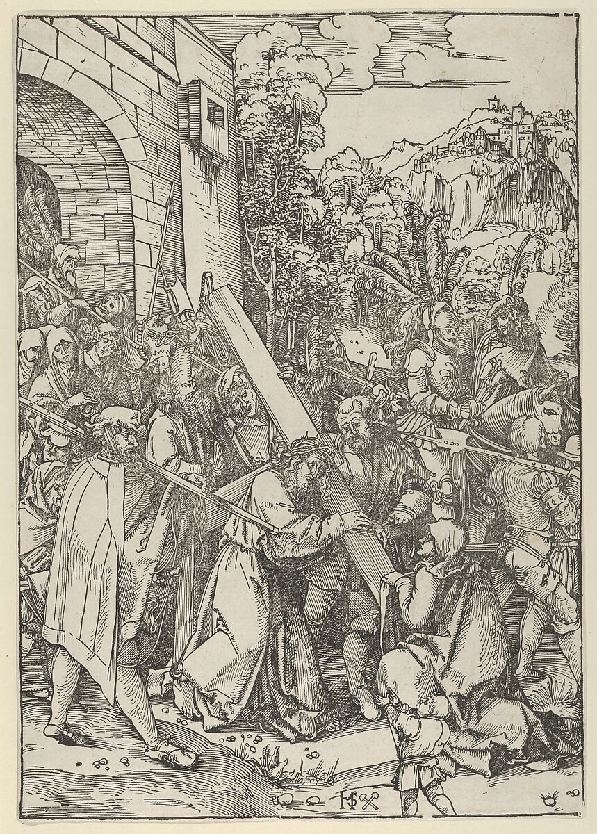 The Carrying of the Cross, Hans Schäufelein (German, Nuremberg ca. 1480–ca. 1540 Nördlingen), Woodcut 