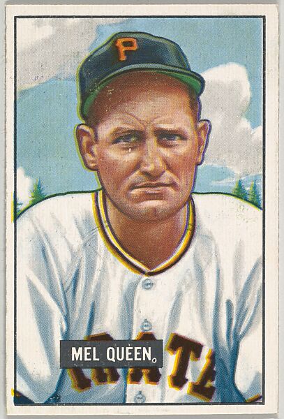 Mel Queen, Pitcher, Pittsburgh Pirates, from Picture Cards, series 5 (R406-5) issued by Bowman Gum, Issued by Bowman Gum Company, Commercial color lithograph 