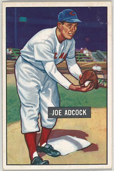 Joe Adcock, Outfield, Cincinnati Reds, from Picture Cards, series 5 (R406-5) issued by Bowman Gum, Issued by Bowman Gum Company, Commercial color lithograph 