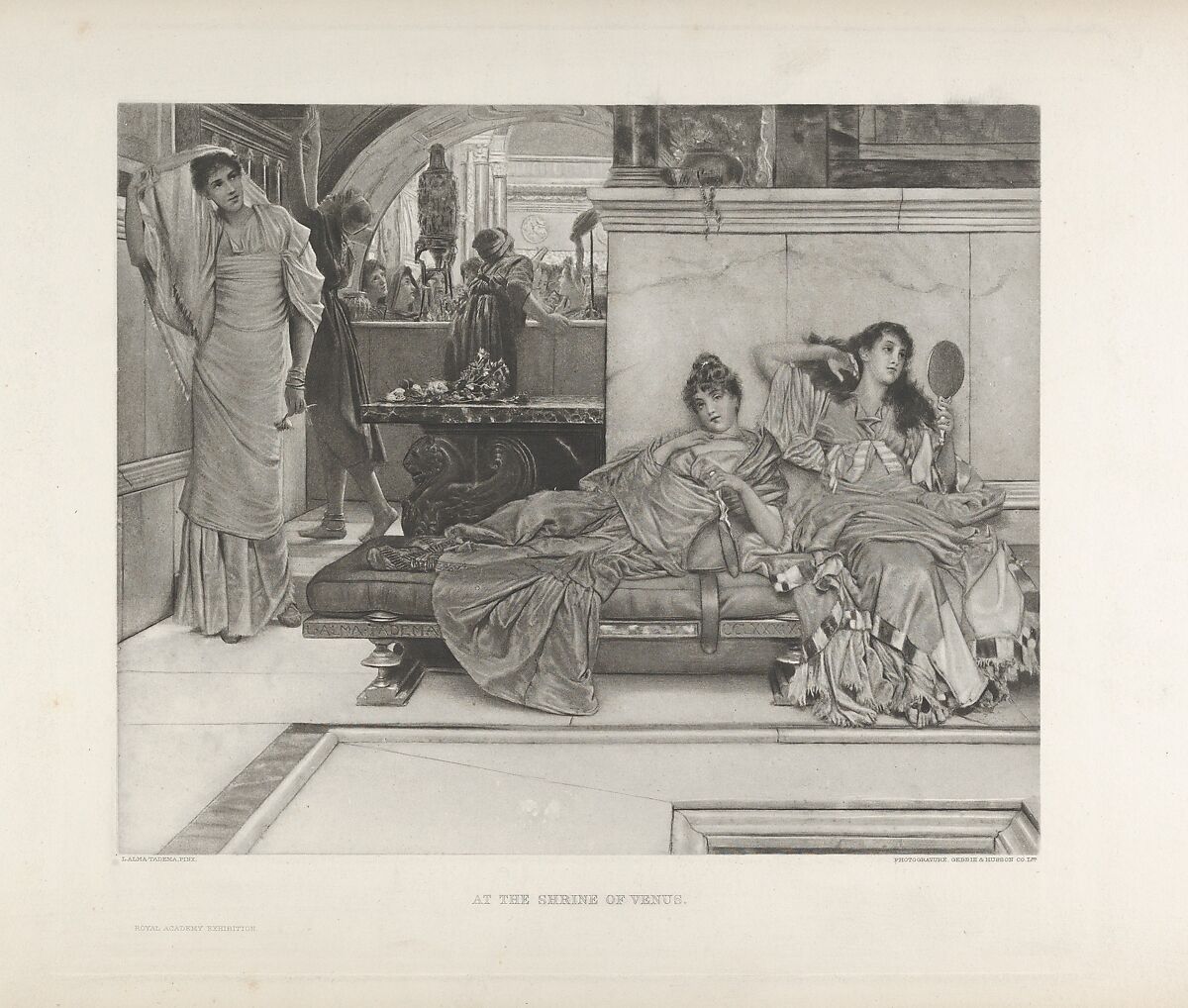 At the Shrine of Venus, After Sir Lawrence Alma-Tadema (British (born The Netherlands), Dronrijp 1836–1912 Wiesbaden), Photogravure 