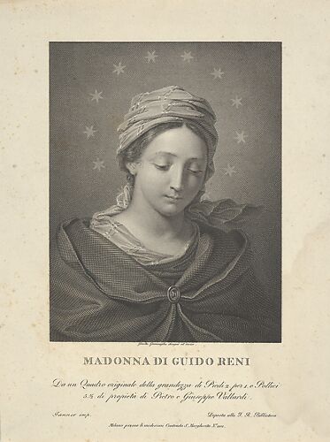 The Virgin in half length looking down, ten stars surrounding her head, after Reni