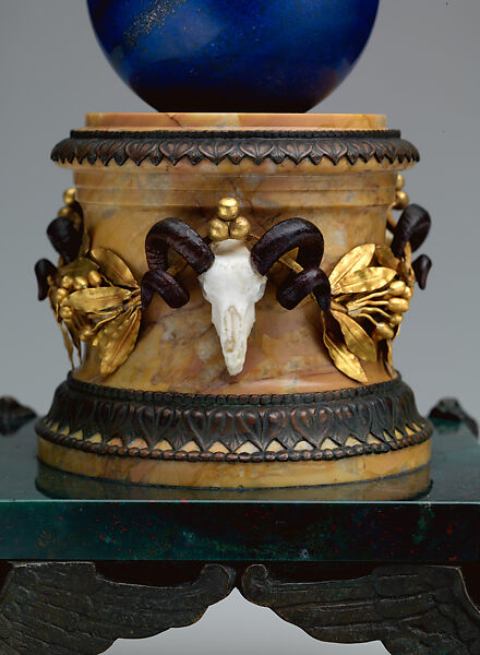 Cupid, Frederick William MacMonnies (American, New York 1863–1937 New York), Ivory, lapis lazuli, marble, bloodstone, bronze, silver alloy, gold, translucent enamels, wood, American