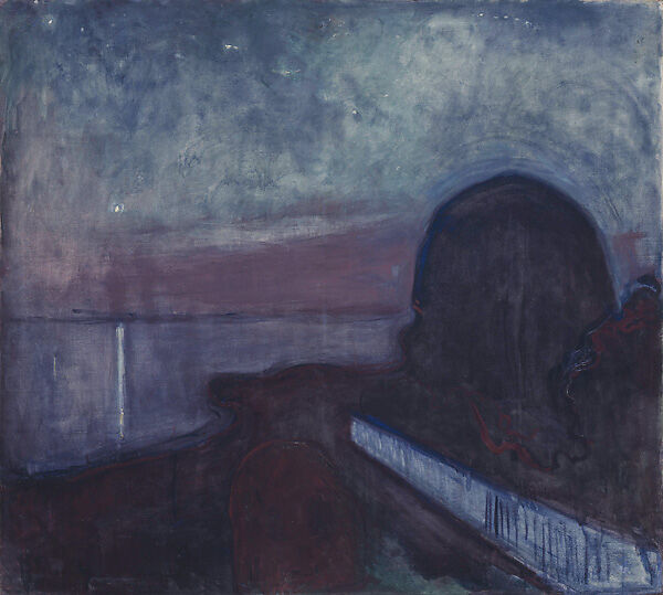 Starry Night, Edvard Munch (Norwegian, Løten 1863–1944 Ekely), Oil on canvas 